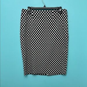 Chico's Black and White Polka Dot Pencil Skirt